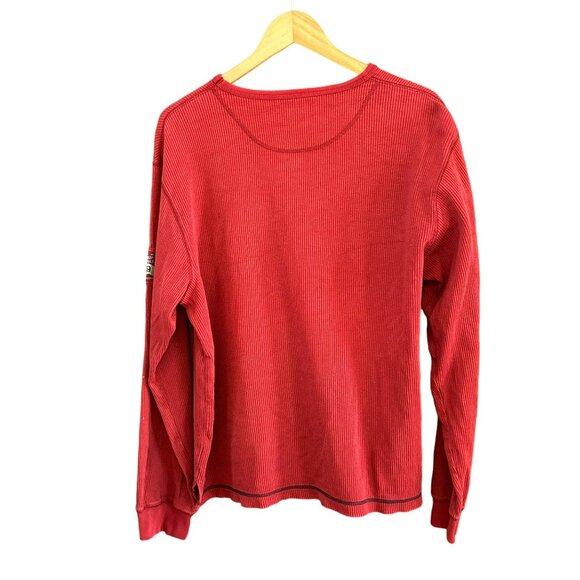 American Eagle Outfitters Red Long Sleeve Ribbed Cotton Shirt Large Y2K - Picture 4 of 6